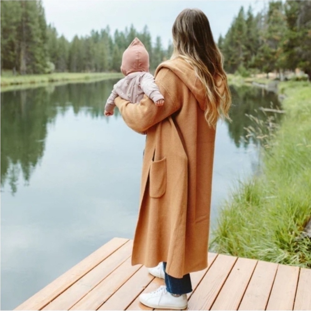 Goumi Kids Full length hooded cardigan-acorn - Picture 6 of 6